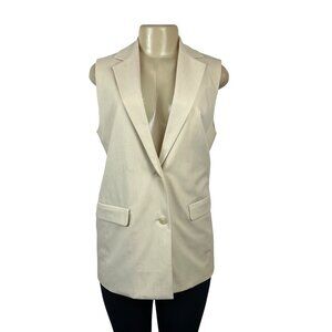 Uniqlo Women's Cream Blazer Vest Sz XS - NWT